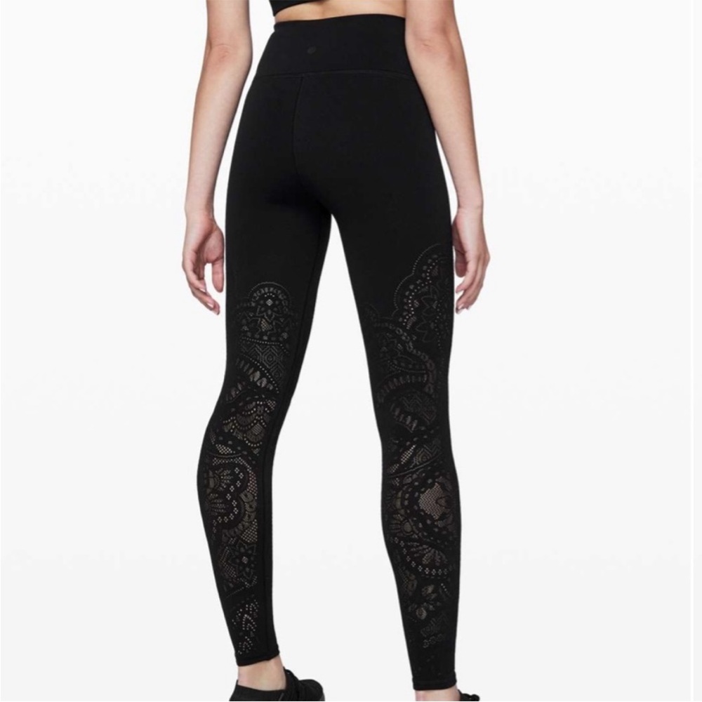 Lululemon black cut out design leggings